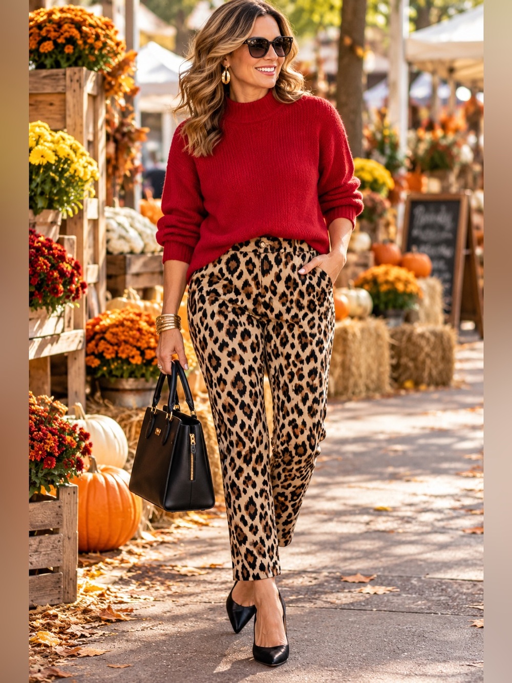 Chico's Women Pants Leopard Print Ankle Tan & Black Elastic Pull On Size Large